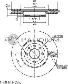 Ashuki P330-087 - Bremžu diski adetalas.lv