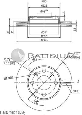 Ashuki P330-072 - Bremžu diski adetalas.lv