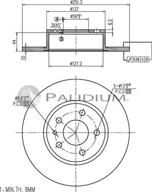 Ashuki P330-111 - Bremžu diski adetalas.lv