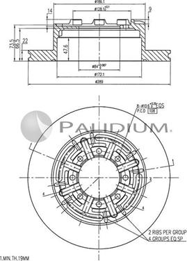 Ashuki P330-128 - Bremžu diski adetalas.lv