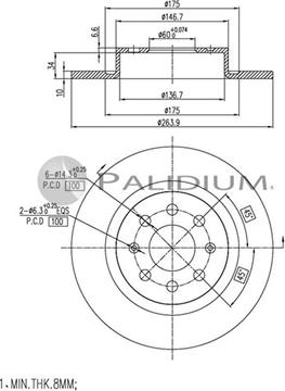 Ashuki P331-044 - Bremžu diski adetalas.lv