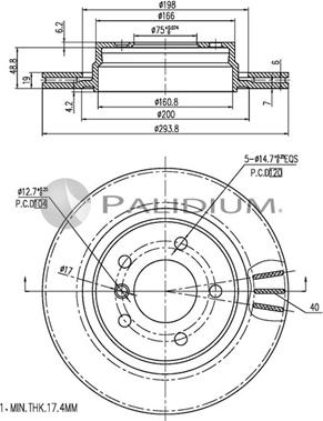 Ashuki P331-015 - Bremžu diski adetalas.lv