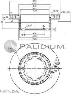 Ashuki P331-080 - Bremžu diski adetalas.lv