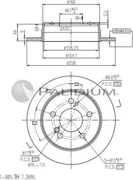 Ashuki P331-032 - Bremžu diski adetalas.lv