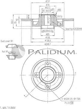 Ashuki P331-114 - Bremžu diski adetalas.lv