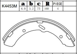 Asimco K4453M - Bremžu loku komplekts adetalas.lv