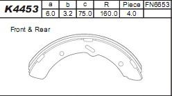 Asimco K4453 - Bremžu loku komplekts adetalas.lv