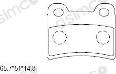 Asimco KD9736 - Bremžu uzliku kompl., Disku bremzes adetalas.lv