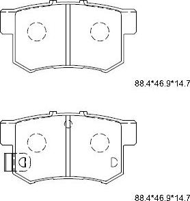 Blue Print ADH24226 - Bremžu uzliku kompl., Disku bremzes adetalas.lv