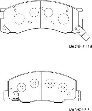 Asimco KD2694 - Bremžu uzliku kompl., Disku bremzes adetalas.lv