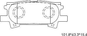 Asimco KD2783 - Bremžu uzliku kompl., Disku bremzes adetalas.lv