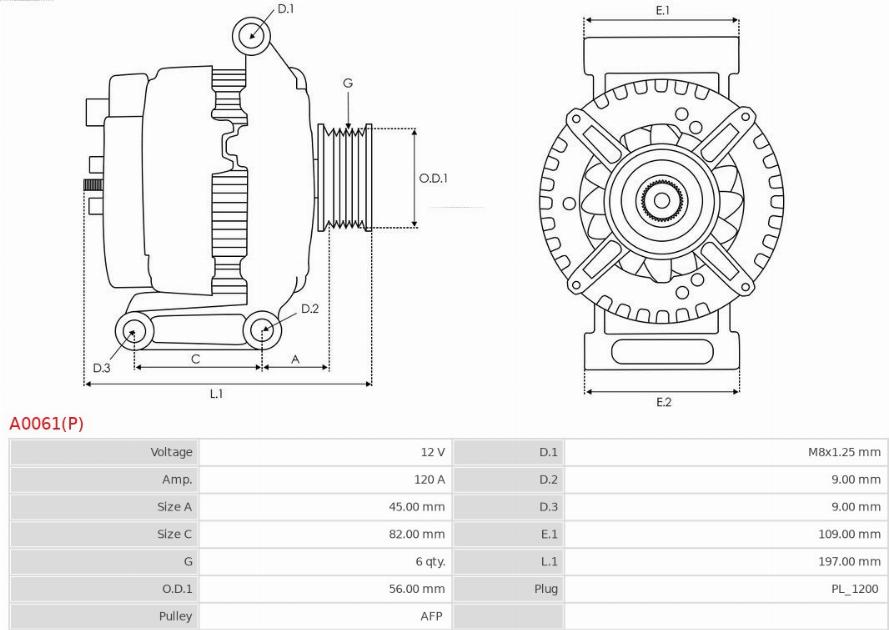 AS-PL A0061(P) - Ģenerators adetalas.lv