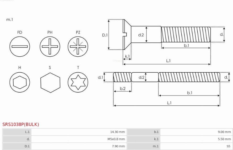 AS-PL SRS1038P(BULK) - Remkomplekts, Ģenerators adetalas.lv