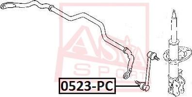 ASVA 0523-PC - Stiepnis / Atsaite, Stabilizators adetalas.lv