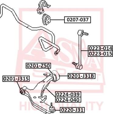 ASVA 0223-015 - Stiepnis / Atsaite, Stabilizators adetalas.lv