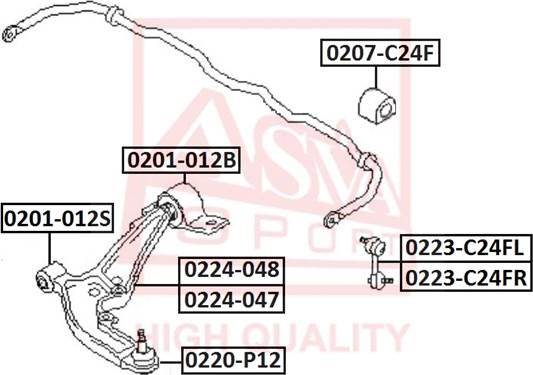 ASVA 0220-P12 - Balst / Virzošais šarnīrs adetalas.lv