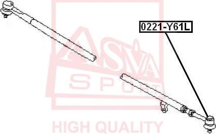 ASVA 0221-Y61L - Stūres šķērsstiepņa uzgalis adetalas.lv