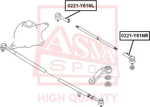 ASVA 0221-Y61NL - Stūres šķērsstiepņa uzgalis adetalas.lv