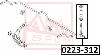 ASVA 0223-312 - Stiepnis / Atsaite, Stabilizators adetalas.lv