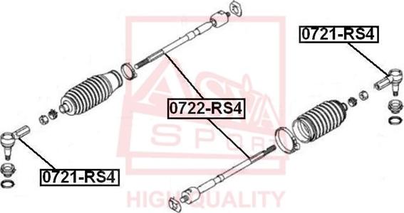 ASVA 0721-RS4 - Stūres šķērsstiepņa uzgalis adetalas.lv