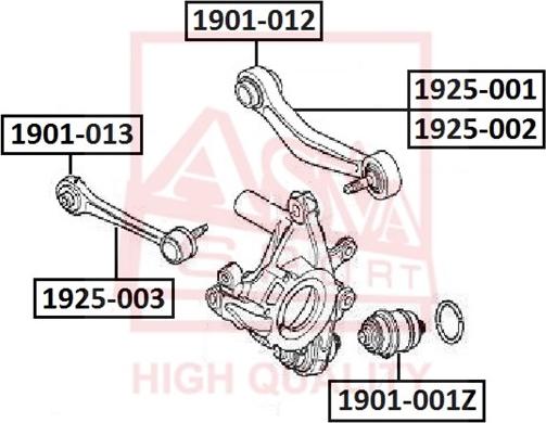 ASVA 1925-001 - Neatkarīgās balstiekārtas svira, Riteņa piekare adetalas.lv