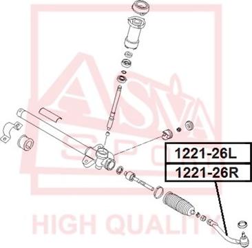 ASVA 1221-26L - Stūres šķērsstiepņa uzgalis adetalas.lv