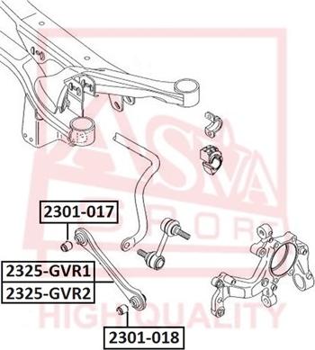 ASVA 2325-GVR1 - Neatkarīgās balstiekārtas svira, Riteņa piekare adetalas.lv