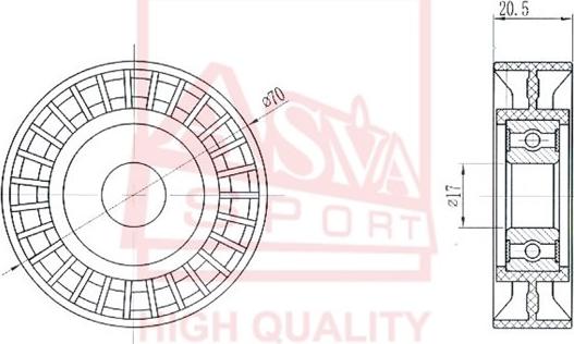 ASVA FDBP-014 - Spriegotājrullītis, Ķīļsiksna adetalas.lv