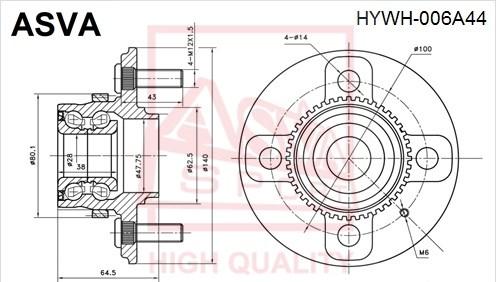 ASVA HYWH-006A44 - Riteņa rumba adetalas.lv