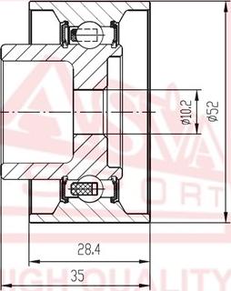 ASVA MZBP-012 - Spriegotājrullītis, Ķīļsiksna adetalas.lv