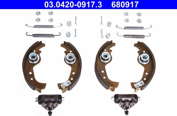 ATE 03.0420-0917.3 - Bremžu loku komplekts adetalas.lv