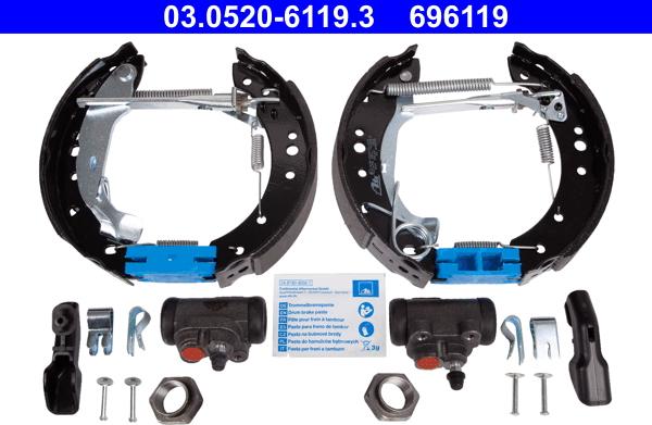 ATE 03.0520-6119.3 - Bremžu loku komplekts adetalas.lv