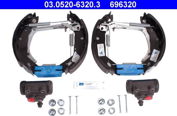 ATE 03.0520-6320.3 - Bremžu loku komplekts adetalas.lv