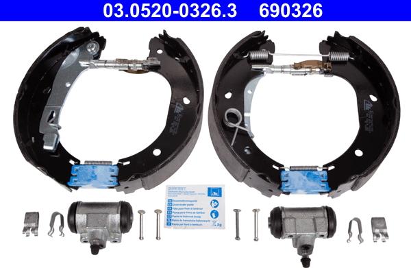 ATE 03.0520-0326.3 - Bremžu loku komplekts adetalas.lv