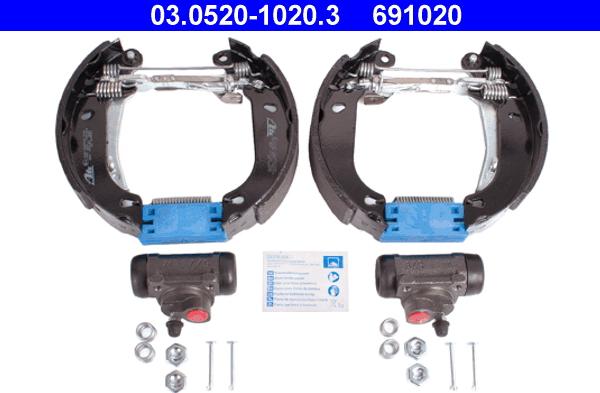 ATE 03.0520-1020.3 - Bremžu loku komplekts adetalas.lv