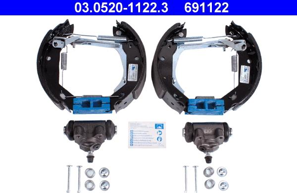 ATE 03.0520-1122.3 - Bremžu loku komplekts adetalas.lv