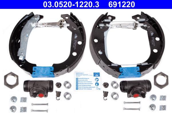 ATE 03.0520-1220.3 - Bremžu loku komplekts adetalas.lv