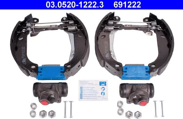ATE 03.0520-1222.3 - Bremžu loku komplekts adetalas.lv
