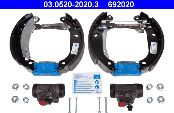ATE 03.0520-2020.3 - Bremžu loku komplekts adetalas.lv
