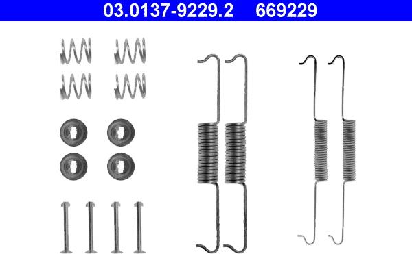 ATE 03.0137-9229.2 - Piederumu komplekts, Bremžu loki adetalas.lv