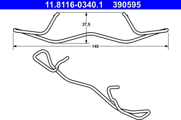 ATE 11.8116-0340.1 - Atspere, Bremžu suports adetalas.lv