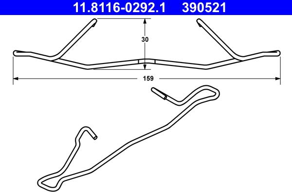 ATE 11.8116-0292.1 - Atspere, Bremžu suports adetalas.lv