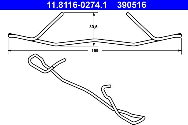 ATE 11.8116-0274.1 - Atspere, Bremžu suports adetalas.lv