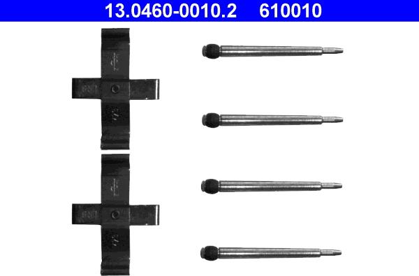 ATE 13.0460-0010.2 - Piederumu komplekts, Disku bremžu uzlikas adetalas.lv