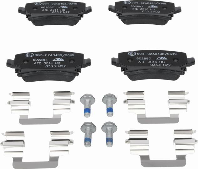 ATE 13.0460-2887.2 - Bremžu uzliku kompl., Disku bremzes adetalas.lv