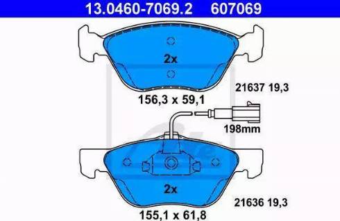 Alpha Brakes HKP-FT-025 - Bremžu uzliku kompl., Disku bremzes adetalas.lv