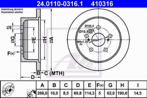 Alpha Brakes HTT-TY-051 - Bremžu diski adetalas.lv