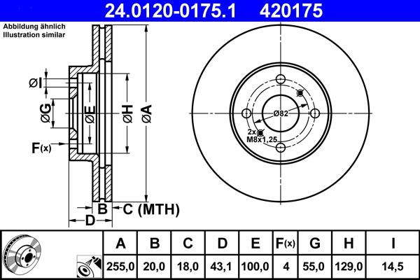 ATE 24.0120-0175.1 - Bremžu diski adetalas.lv