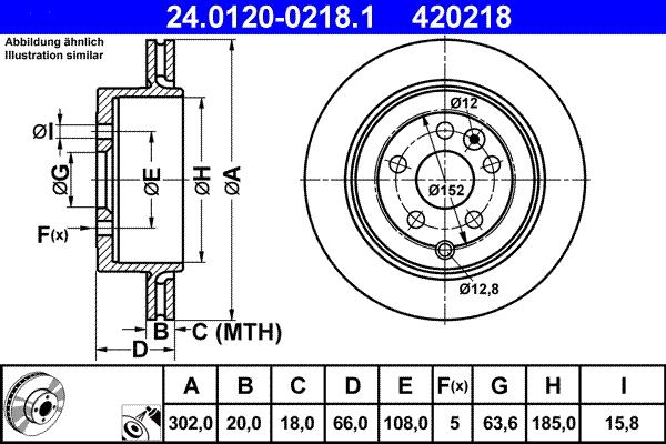 ATE 24.0120-0218.1 - Bremžu diski adetalas.lv