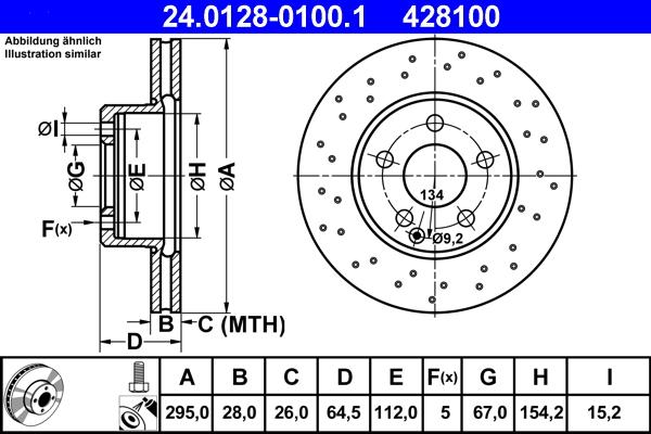 ATE 24.0128-0100.1 - Bremžu diski adetalas.lv